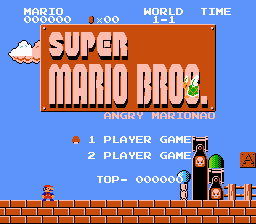 Super Mario Bros - Angry Marionao Title Screen